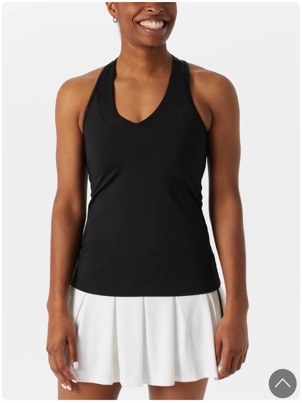 Lucky in Love Black Racerback V-Neck Tank Top
